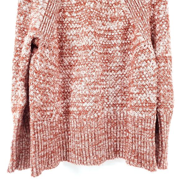 Universal Thread Boho Relax Crosshatch Burnt Orange Henley Pullover Sweater M - Picture 9 of 10